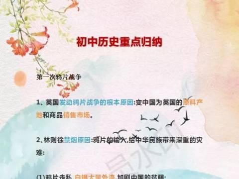 博士爸爸:将初中历史重点归纳成“一张表”,儿子3年一分不扣!