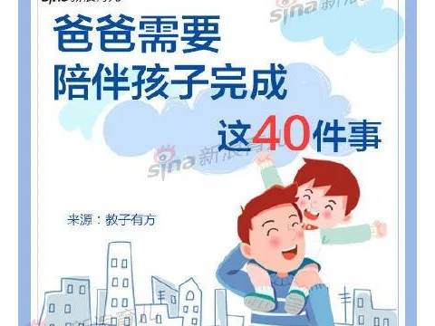 爸爸需要陪伴孩子完成这40件事
