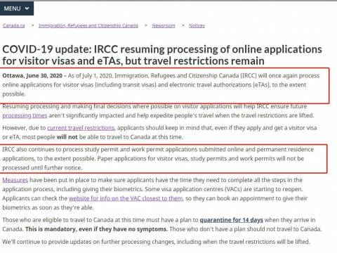 官宣:加拿大网申正式恢复正常!