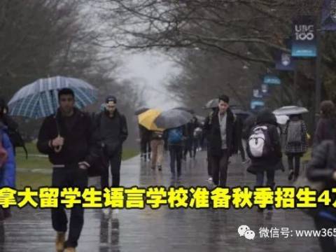 加拿大留学生语言学校准备秋季招生4万