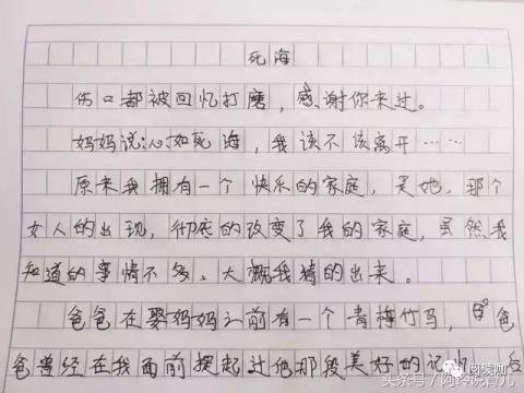 小学作文《死海》,母亲被遗弃,老师联系爸爸,爸爸:死了更好