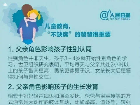 人民日报:爸爸教给孩子做的10件事情,做个永不缺席的爸爸