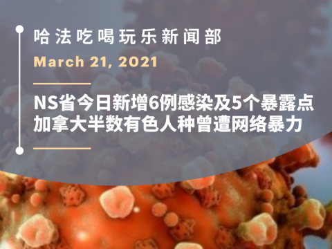 NS省新增6例感染者,5处病毒暴露点.加拿大超过半数有色人种曾遭网络暴力,消灭种族主义刻不容缓.