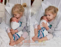 宝宝温暖对待弟弟妹妹的一瞬间，给你一个生二胎的理由！