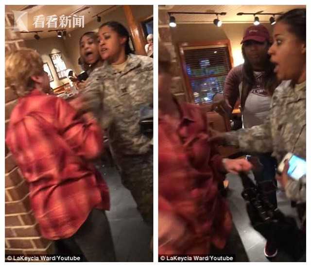怀孕黑人女兵停残疾车位 老妇率儿女尾随抨击袭击
